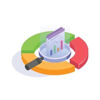 Grab this amazing data analysis isometric icon in modern style vector