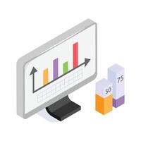 Take a look at this amazing icon of data analysis in modern style vector