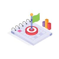 Get this amazing icon of performance target in modern style vector