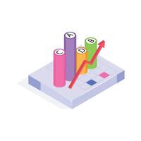 Take a look at this amazing icon of business analysis in modern style vector