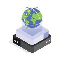 Get this creative icon of global data hosting in modern style vector