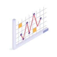 Check this beautifully designed business monitoring isometric icon vector