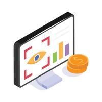Have a look at this amazing icon of data monitoring vector