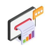 Grab this amazing icon of financial report in modern style vector