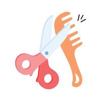 Essential tools for haircuts and styling, ideal for professionals vector