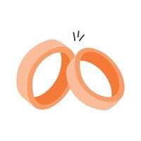 Elegant design of simple rings, isolated on white background vector