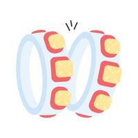 Check out this handy icon of bangles in trendy style vector
