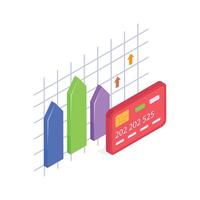 Take a look at this amazing icon of credit card analysis vector