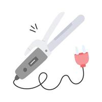 Modern hand drawn icon of hair curler, editable vector
