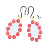 Grab this creatively designed earrings icon in modern style vector