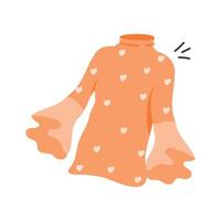 Carefully designed turtleneck sweater in modern style vector