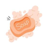 Soap bar hand drawn icon, ready for premium use vector