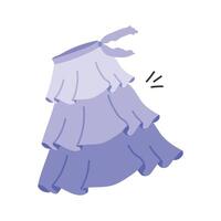 A fashionable skirt perfect for pairing with various tops vector
