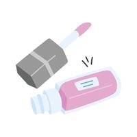 Shiny gloss applied to lips for a glossy and plump appearance vector