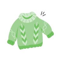 Well designed hand drawn icon of sweater vector
