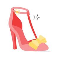 Modern hand drawn icon of high heel, ready to use vector