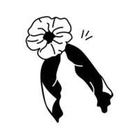 A stylish band used to secure hair or as a wrist accessory vector