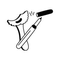 Creatively designed amazing icon of eyeliner stencil vector