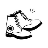 Comfortable and stylish boots icon design in modern style vector