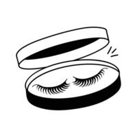 An editable icon of eyelashes in modern style vector
