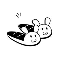 Well designed icon of slippers in modern style vector