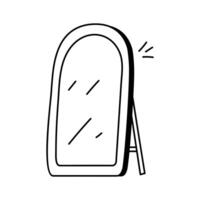 A classic mirror, perfect for makeup or dressing table vector