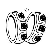Check out this handy icon of bangles in trendy style vector