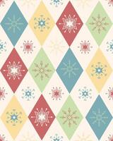 A colorful christmas pattern with snowflakes vector