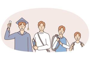 Characters of different ages vector