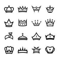Crown icon pack vector