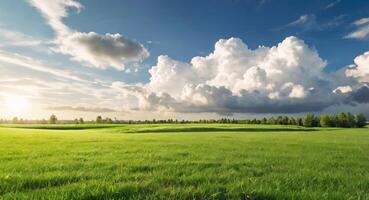 a beautiful grass field landscape photo
