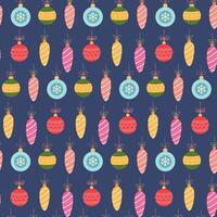 christmas elements seamless pattern vector