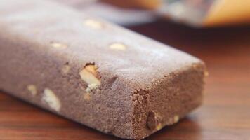 Indulge in a mouthwatering Chocolate Snack Bar crafted with delightful, crunchy Nuts video