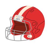 Protective helmet for playing American football. Sport equipment illustration isolated on white background. vector