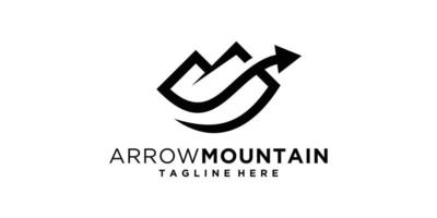 logo design mountain and arrow, investment, financial, climbing, adventure, logo design , icon, , symbol, idea, creative. vector