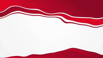 Animated wave red white modern abstract background video