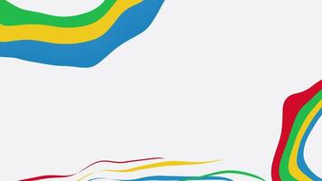 Multicolor striped frame motion. Colorful curved lines Animated abstract background video