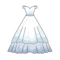 Illustration of bride dress vector