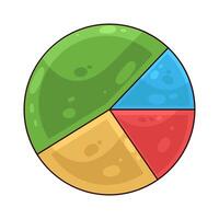 Illustration of pie chart vector