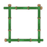 Illustration of bamboo frame vector