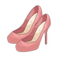 Illustration of bride high heels vector