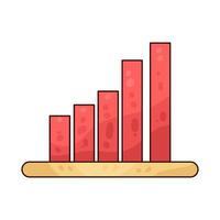 Illustration of bar graph vector