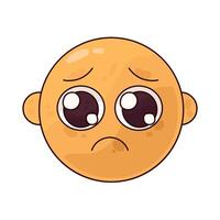Illustration of sad expression vector