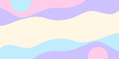pastel color wave pattern aesthetic background. design template for banner, poster, greeting card, web. vector