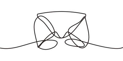 continuous line drawing of message symbol. abstract line art illustration vector