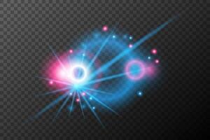 a glowing blue and pink light effect on background vector