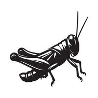 Minimalist grasshopper icon. vector