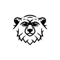 Head Bear Animal Geometric Modern Simplicity Icon Design Logo vector
