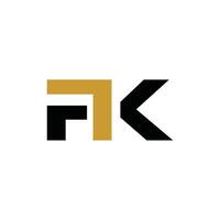 Initial FK Simplicity Icon Business Geometric Creative Logo vector