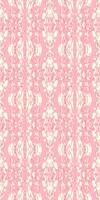 Seamless pink and white damask pattern. Light pink and beige colors. Symmetrical repeating motifs. Subtle texture. Elegant, feminine, sophisticated. For interior design, fashion, romantic element. vector
